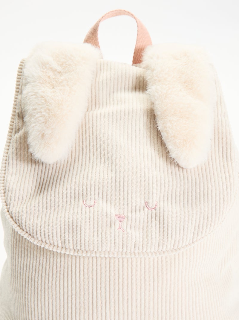 Zaino con aspetto animale e orecchie Beige - Kiabi