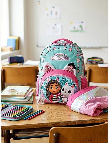 Zaino con copertina antipioggia gabby e la casa magica dreamworks