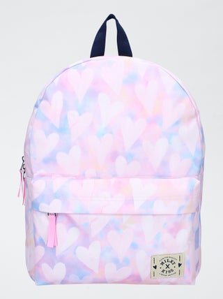Zaino con stampa 'cuori'