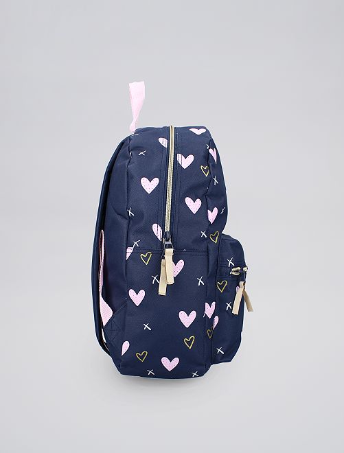 Zaino 'cuori' - blu navy - Kiabi - 15.00€