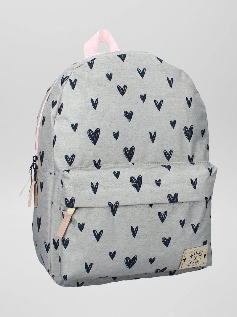Target Zainetto Leggero Per Bambini, Nero/grigio, Con Apertura A U E Tasche Laterali, Tracolla Regolabile - 2