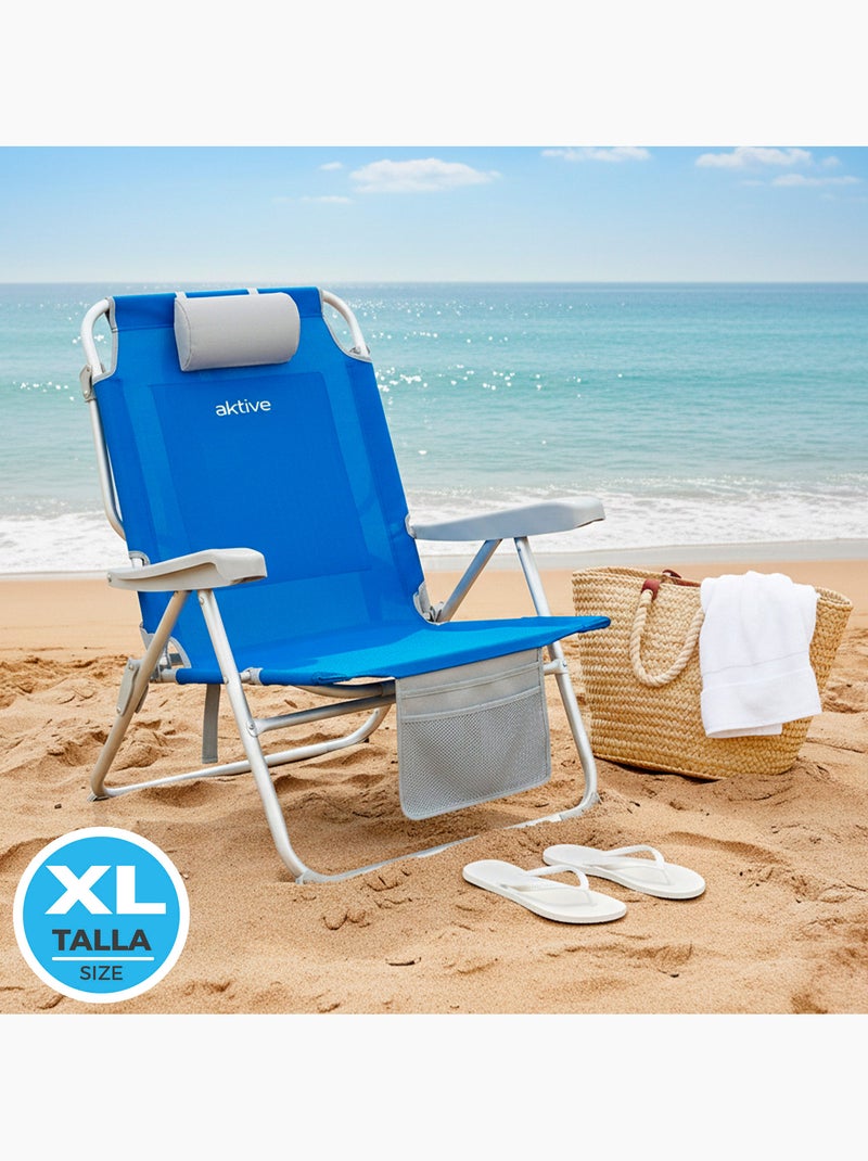Zaino da spiaggia 55x66x86 cm 110 kg con cuscino, borsa e tasca aktive Blu - Kiabi