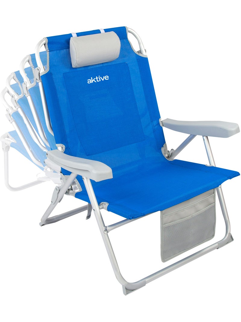 Zaino da spiaggia 55x66x86 cm 110 kg con cuscino, borsa e tasca aktive Blu - Kiabi