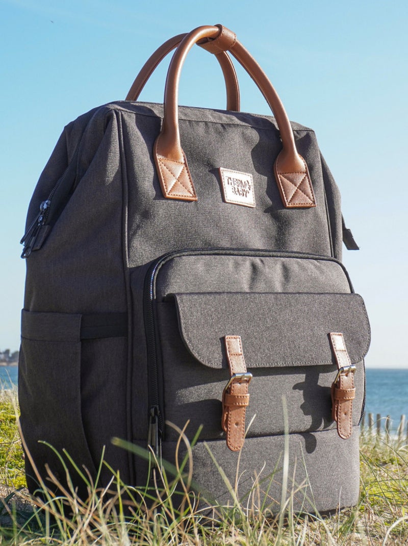 Zaino fasciatoio Thermobaby ESCAPADE 20 L con 3 tasche termiche e tappetino Grigio - Kiabi