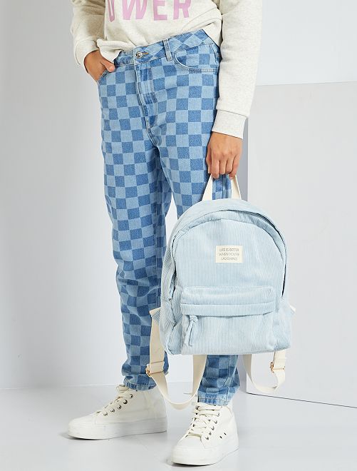 Zaino in velluto - BLU - Kiabi - 14.00€