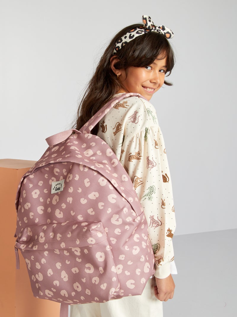 Zaino leopardo ROSA - Kiabi