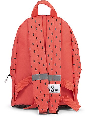 Zaino mini bambina POL FOX TUTTI FRUTTI rosso e arancione motivo frutta scuola materna