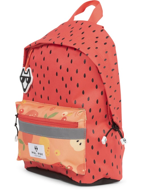 Zaino mini bambina POL FOX TUTTI FRUTTI rosso e arancione motivo frutta scuola materna - Kiabi Zaino mini bambina POL FOX TUTTI FRUTTI rosso e arancione motivo frutta scuola materna - Kiabi