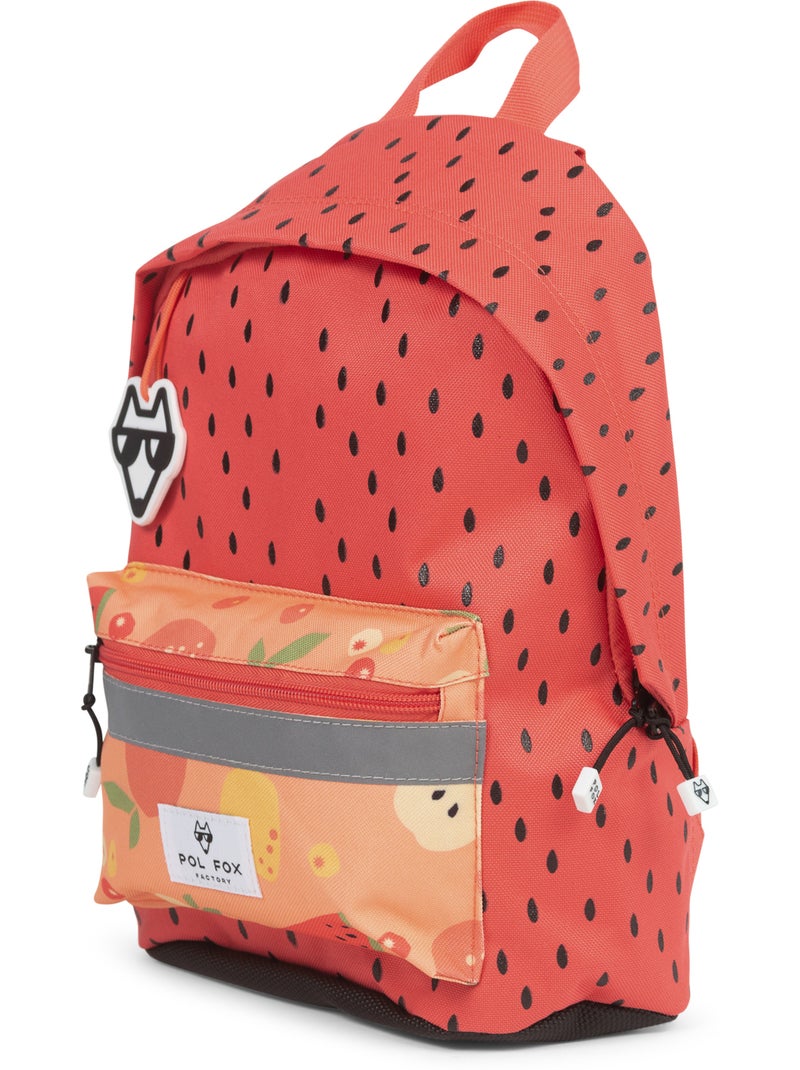 Zaino mini bambina POL FOX TUTTI FRUTTI rosso e arancione motivo frutta scuola materna Multicolore - Kiabi
