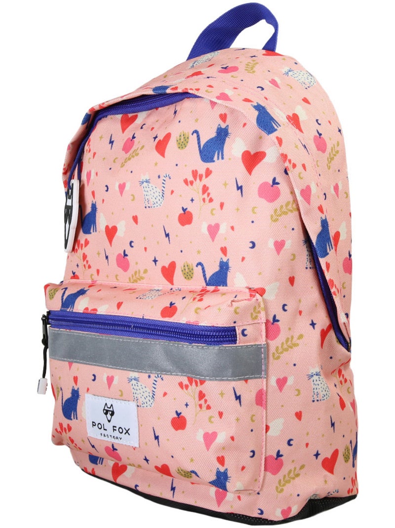Zaino mini bambina scuola materna POL FOX Dream rosa motivo gatto e cuore Rosa - Kiabi