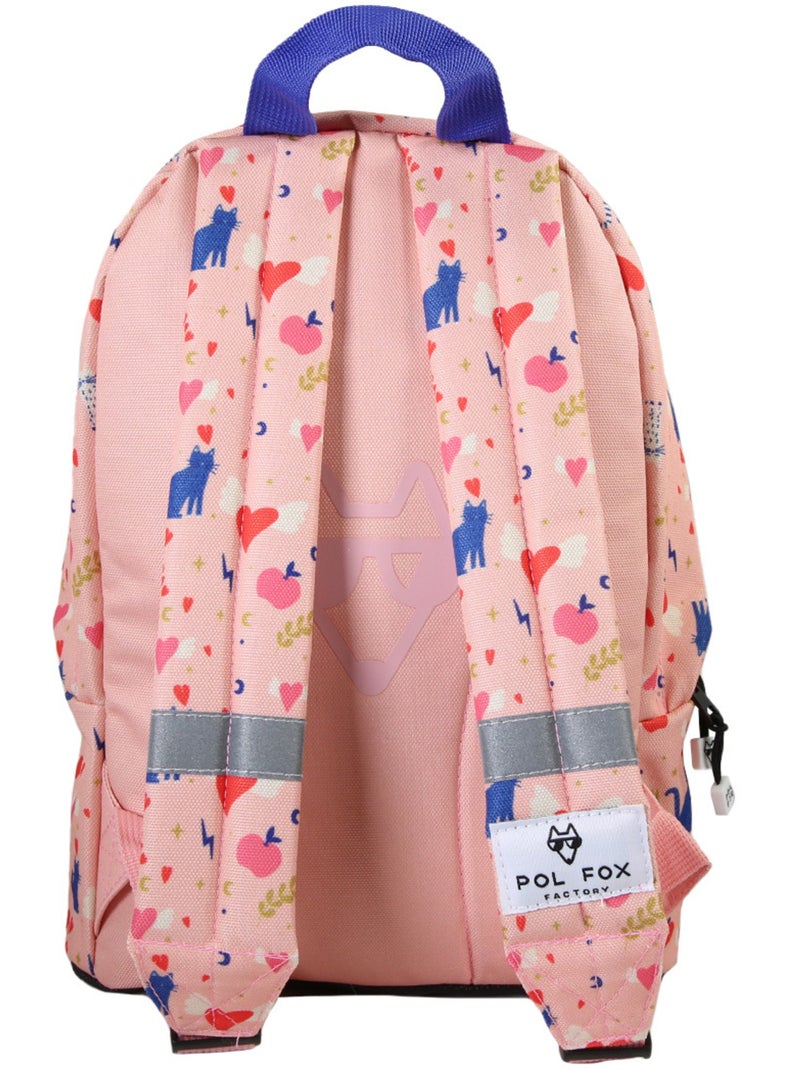 Zaino mini bambina scuola materna POL FOX Dream rosa motivo gatto e cuore Rosa - Kiabi