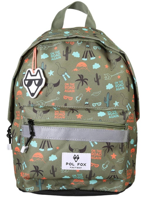 Zaino mini bambino scuola materna POL FOX Road Trip verde motivo van e avventura - Kiabi