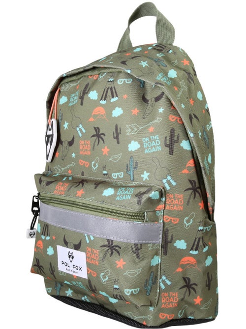 Zaino mini bambino scuola materna POL FOX Road Trip verde motivo van e avventura - Kiabi