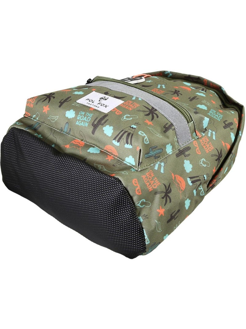 Zaino mini bambino scuola materna POL FOX Road Trip verde motivo van e avventura Verde - Kiabi