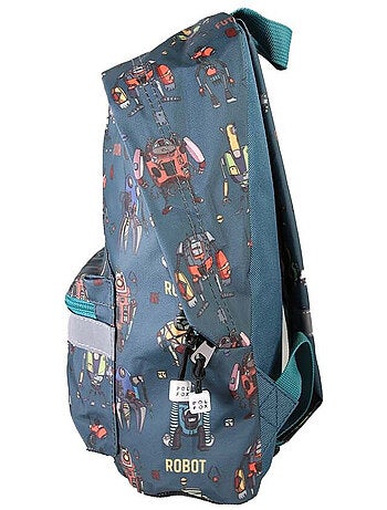 Zaino mini bambino scuola materna POL FOX Robot blu motivo robot
