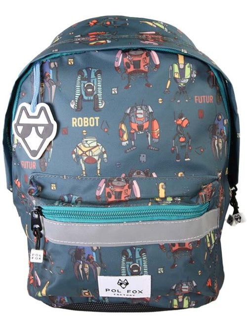 Zaino mini bambino scuola materna POL FOX Robot blu motivo robot - Kiabi Zaino mini bambino scuola materna POL FOX Robot blu motivo robot - Kiabi