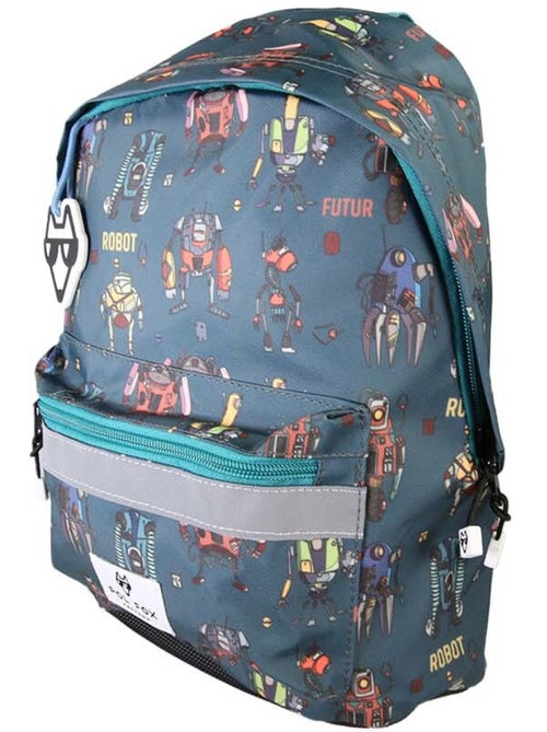 Zaino mini bambino scuola materna POL FOX Robot blu motivo robot - Kiabi Zaino mini bambino scuola materna POL FOX Robot blu motivo robot - Kiabi