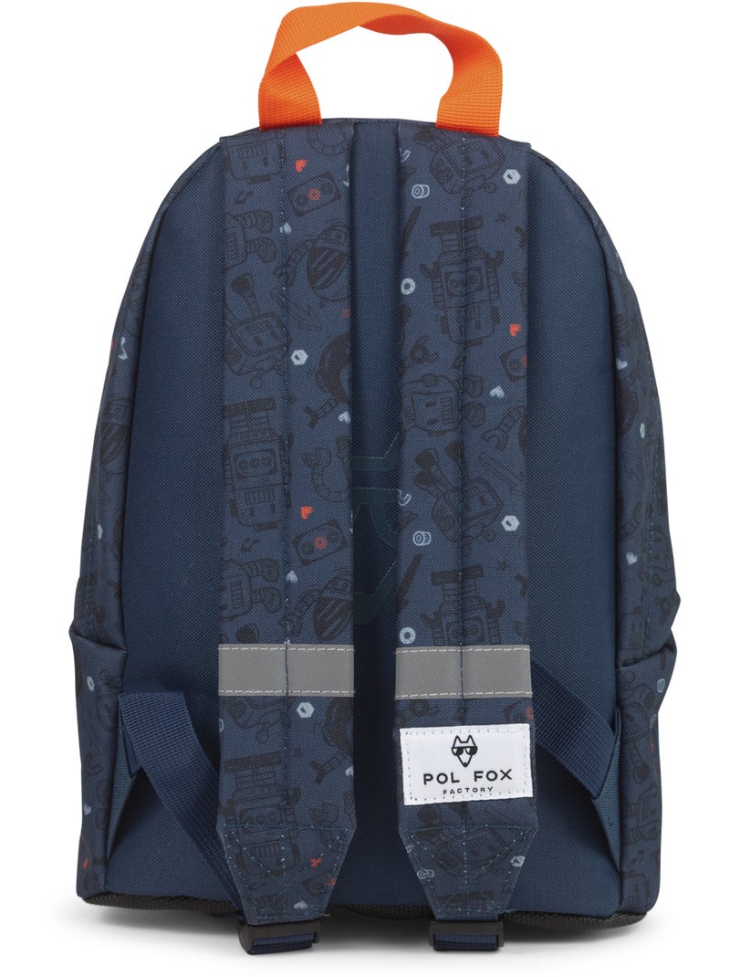 Zaino mini bambino scuola materna POL FOX Robot blu navy motivo robot Blu marino - Kiabi