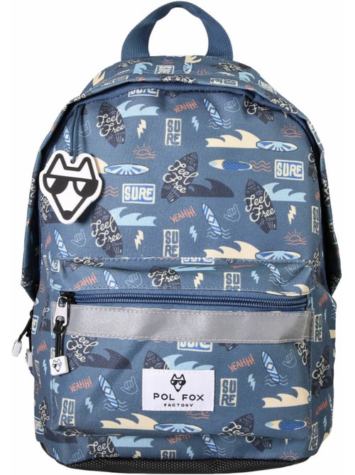 Zaino mini bambino scuola materna POL FOX Surf blu motivo surf e onda - Kiabi Zaino mini bambino scuola materna POL FOX Surf blu motivo surf e onda - Kiabi
