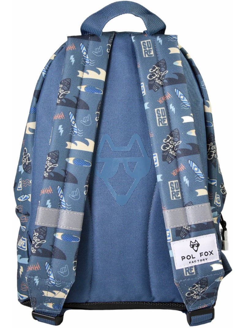Zaino mini bambino scuola materna POL FOX Surf blu motivo surf e onda Blu - Kiabi