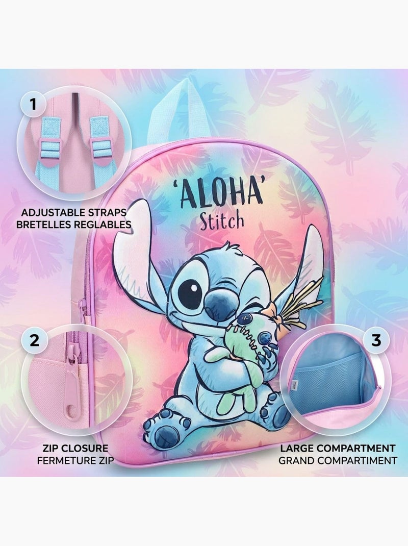 Zaino per bambini 3D Stitch Simply Special Aloha 795-00307 Rosa - Kiabi