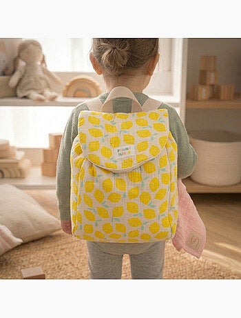 Zaino per la scuola materna in cotone con stampa a - SAUTHON