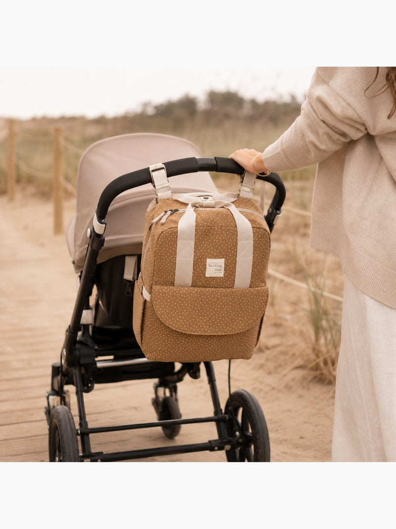 Zaino per pannolini in cotone | Walking Mum Marrone chiaro - Kiabi