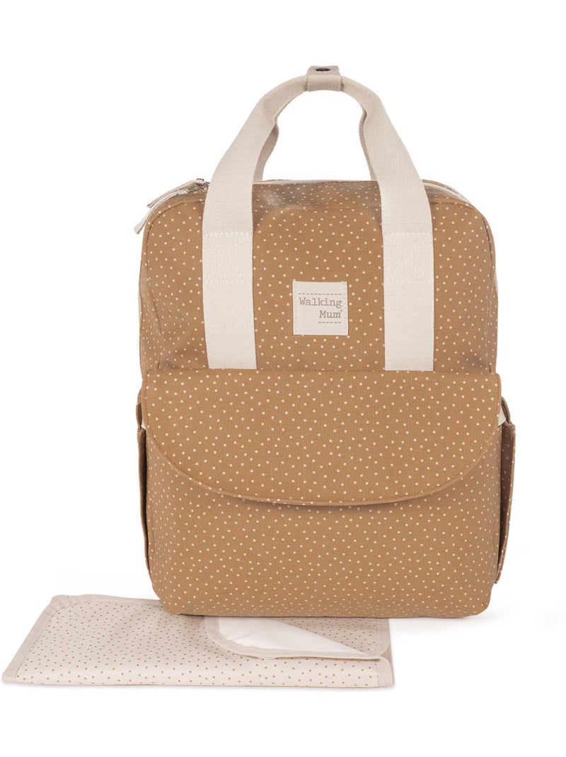 Zaino per pannolini in cotone | Walking Mum Marrone chiaro - Kiabi
