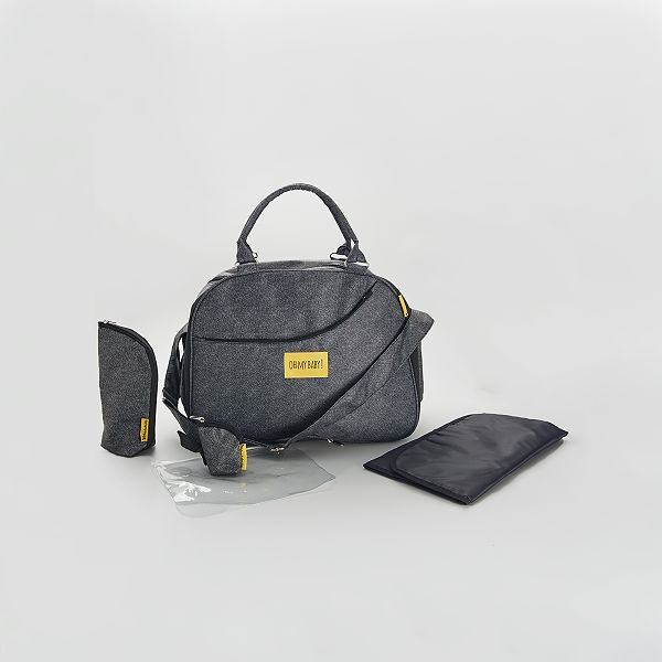 Zaino Porta Pannolini In Tessuto Stampato Neonata Grigio Kiabi 57 00