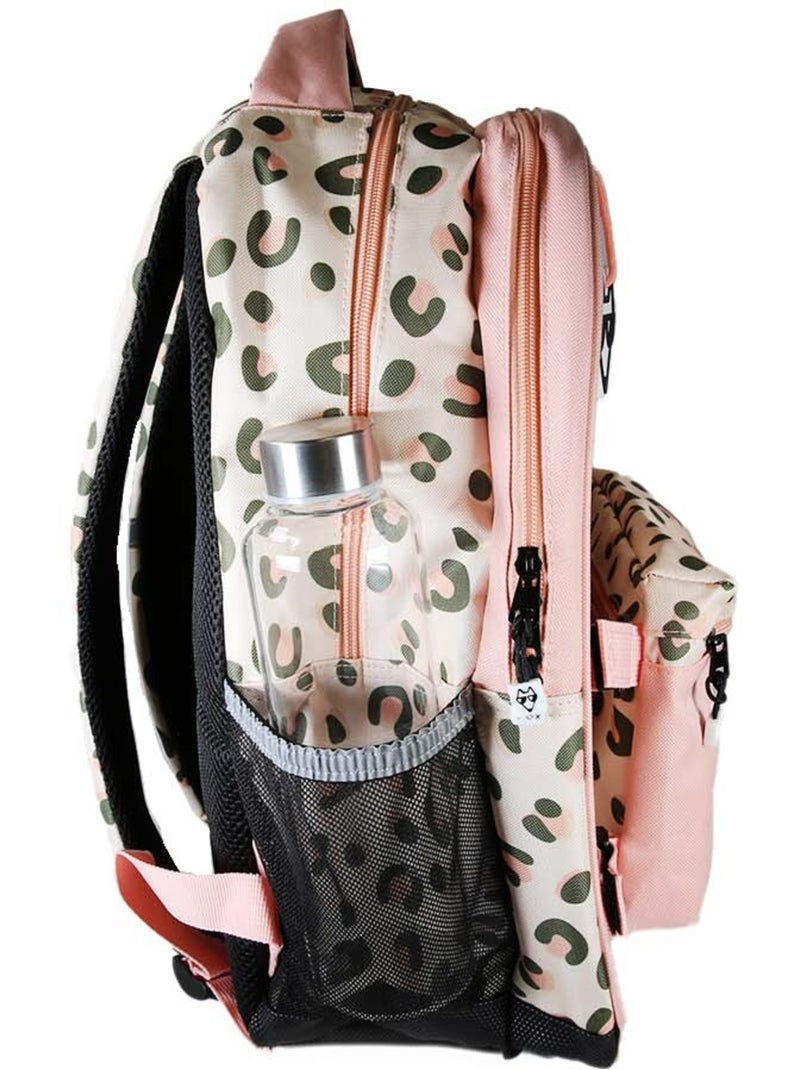 Zaino scolastico bambina POL FOX CRUSH reversibile 2 scomparti rosa motivo leopardato Multicolore - Kiabi
