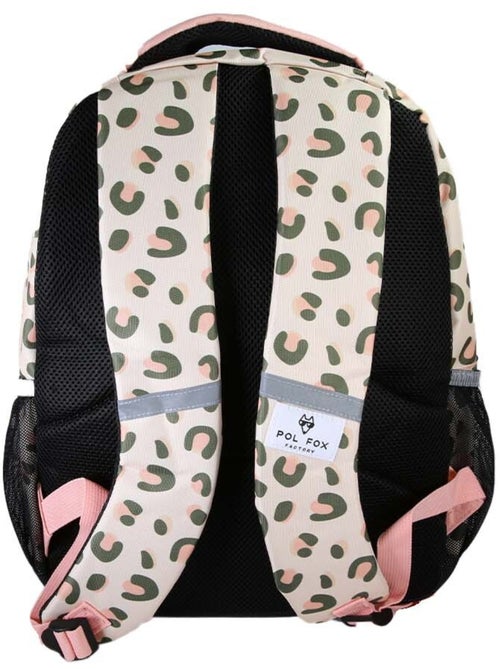 Zaino scolastico bambina POL FOX CRUSH reversibile 2 scomparti rosa motivo leopardato - Kiabi