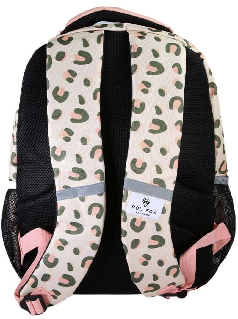 Zaino scolastico bambina POL FOX CRUSH reversibile 2 scomparti rosa motivo leopardato Multicolore - Kiabi