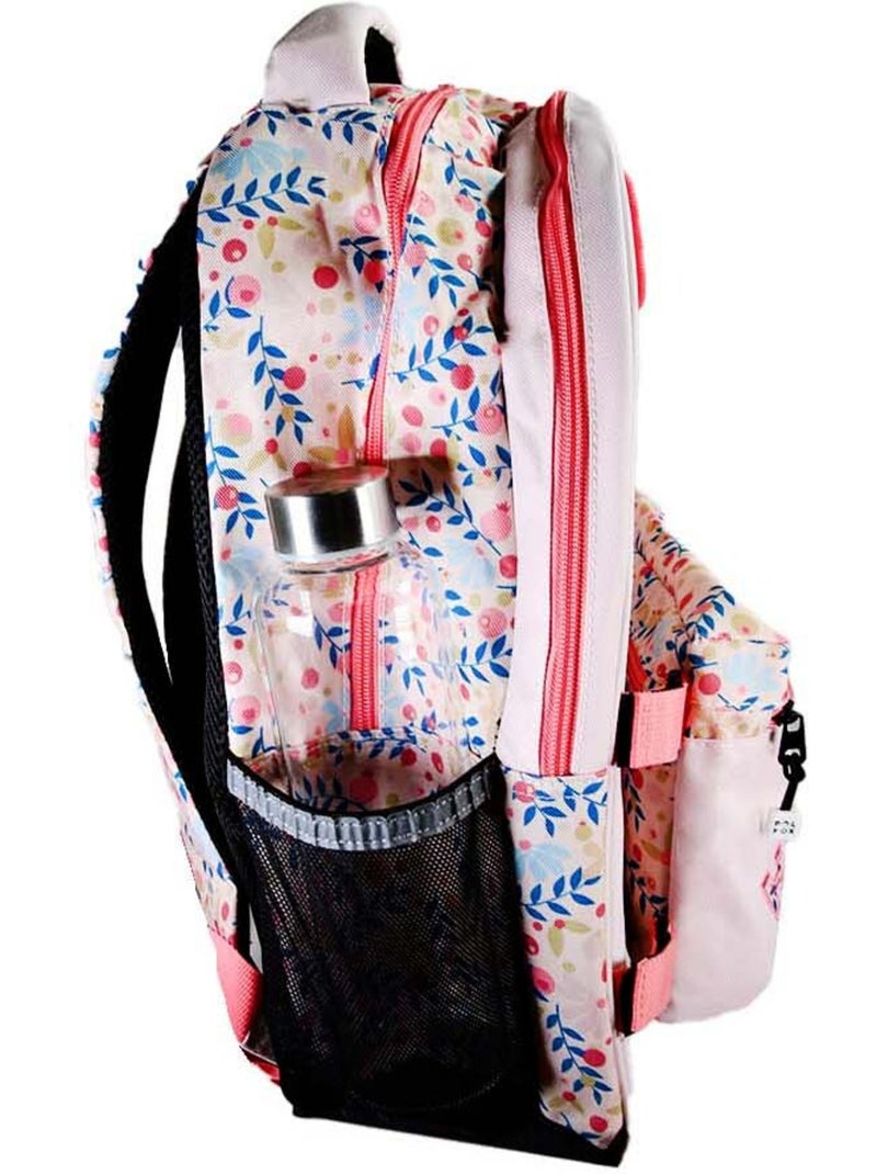 Zaino scolastico bambina POL FOX HAPPY BLUSH reversibile 2 scomparti rosa motivo fiore Multicolore - Kiabi