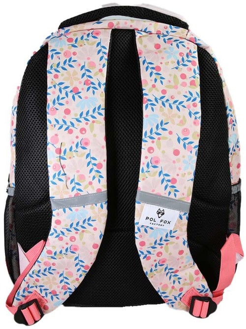 Zaino scolastico bambina POL FOX HAPPY BLUSH reversibile 2 scomparti rosa motivo fiore - Kiabi