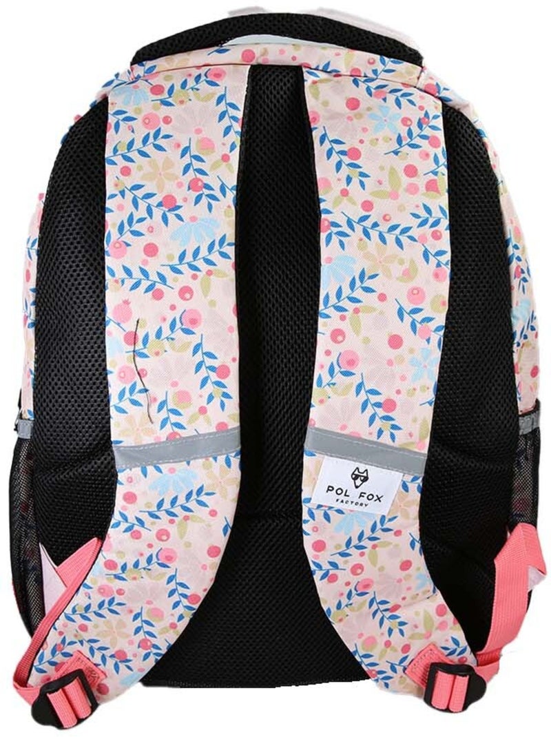 Zaino scolastico bambina POL FOX HAPPY BLUSH reversibile 2 scomparti rosa motivo fiore Multicolore - Kiabi