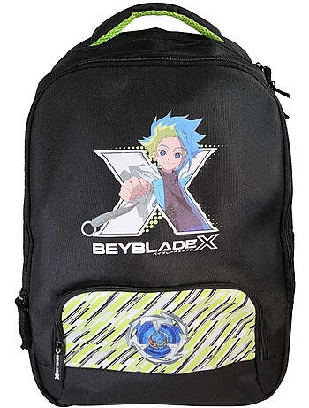 Zaino scolastico bambino Beyblade X 38 cm nero e verde 2 scomparti