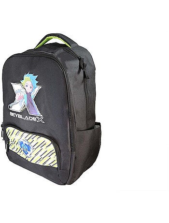 Zaino scolastico bambino Beyblade X 38 cm nero e verde 2 scomparti
