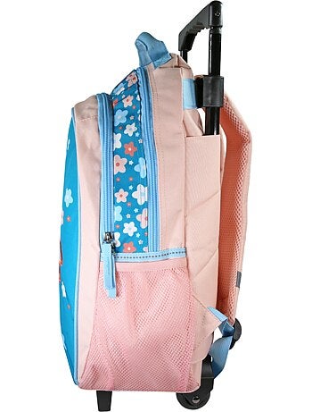 Zaino scolastico trolley bambina Cybel Unicorno blu e rosa 2 scomparti
