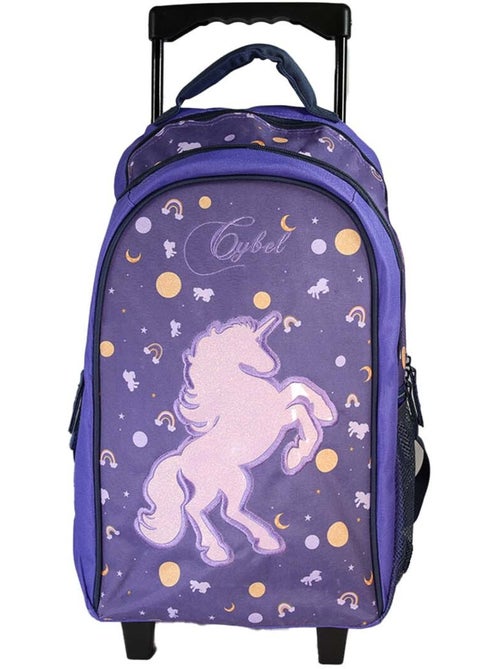 Zaino scolastico trolley bambina Cybel Unicorno viola 2 scomparti - Kiabi