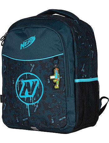 Zaino scuola 2 scomparti grande capacità NERF Splash blu