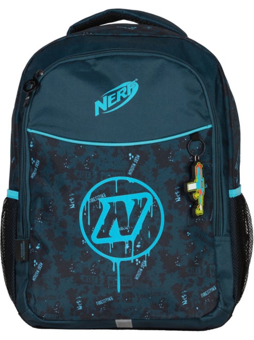 Zaino scuola 2 scomparti grande capacità NERF Splash blu - Kiabi