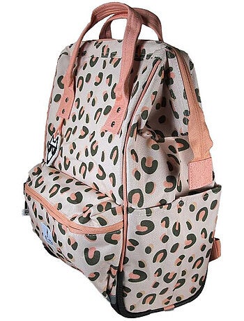 Zaino scuola bambina 1 scomparto POL FOX Crush rosa motivo leopardo