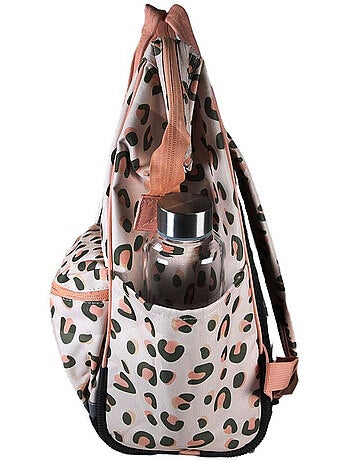 Zaino scuola bambina 1 scomparto POL FOX Crush rosa motivo leopardo