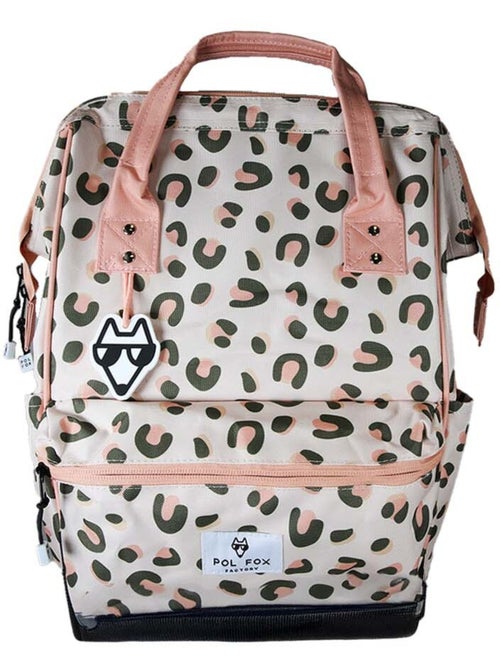 Zaino scuola bambina 1 scomparto POL FOX Crush rosa motivo leopardo - Kiabi