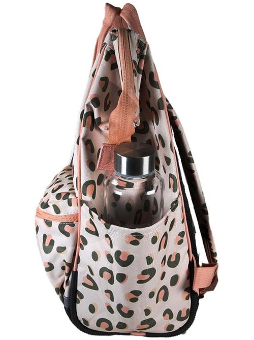 Zaino scuola bambina 1 scomparto POL FOX Crush rosa motivo leopardo - Kiabi