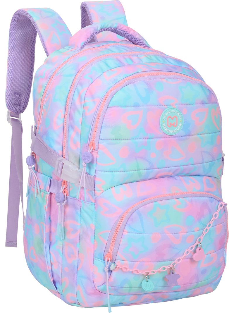 Zaino scuola bambina 2 scomparti MARSHMALLOW Funny Love rosa Blu Blu - Kiabi