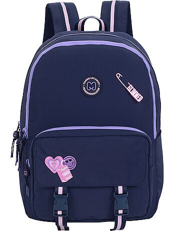 Zaino scuola bambina 2 scomparti MARSHMALLOW Glimmed blu notte
