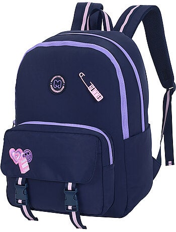 Zaino scuola bambina 2 scomparti MARSHMALLOW Glimmed blu notte