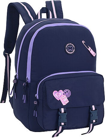 Zaino scuola bambina 2 scomparti MARSHMALLOW Glimmed blu notte