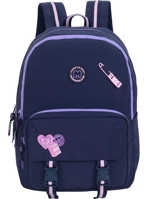 Zaino scuola bambina 2 scomparti MARSHMALLOW Glimmed blu notte - Kiabi